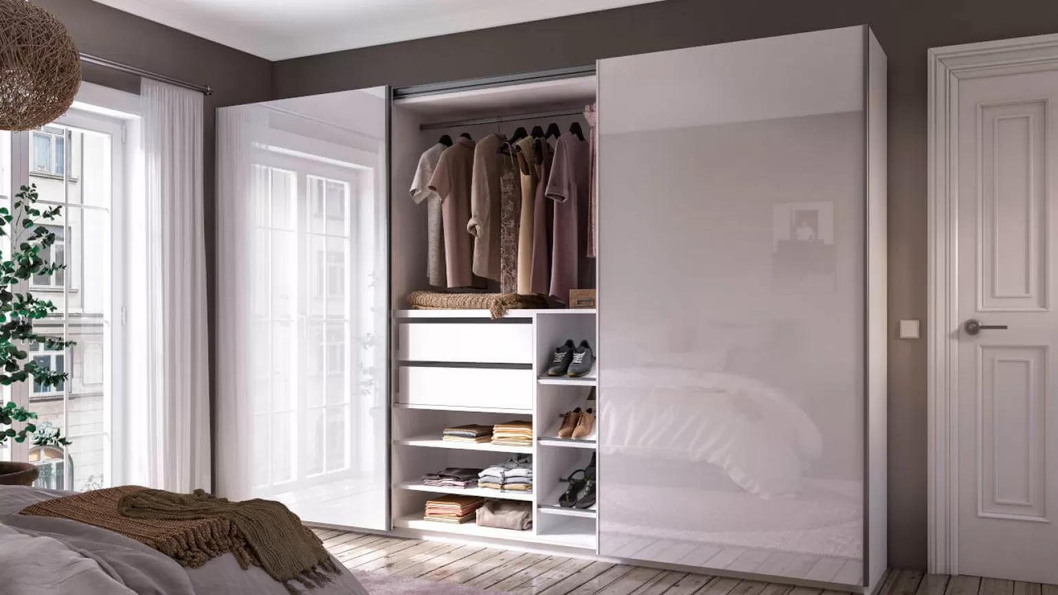 Kleiderschrank nach Maß planen & kaufen - Weiß und andere Dekore Kleiderschrank nach Maß planen & kaufen - Weiß und andere Dekore